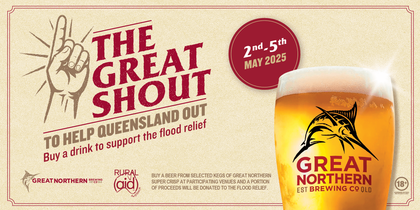 ‘The Great Shout’ backs flooded Queensland communities